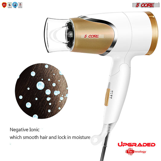 5Core Hair Dryer with Diffuser 1875W AC Motor Blow Dryers w Ceramic Technology  Ionic Conditioning-1
