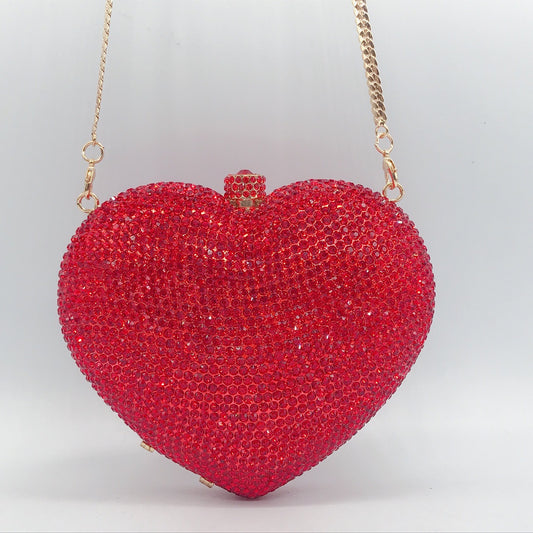  Heart-shaped Diamond Dinner Bag