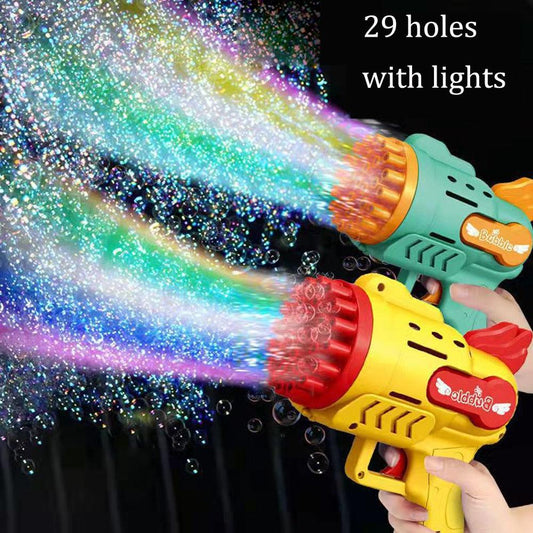 Bubble Gun LED Light Blower - SteelBlue