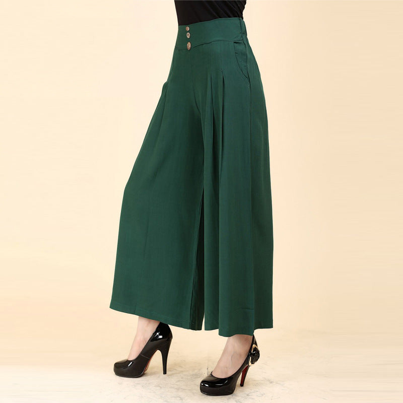 Women's Elastic Waist Wide Leg Pants