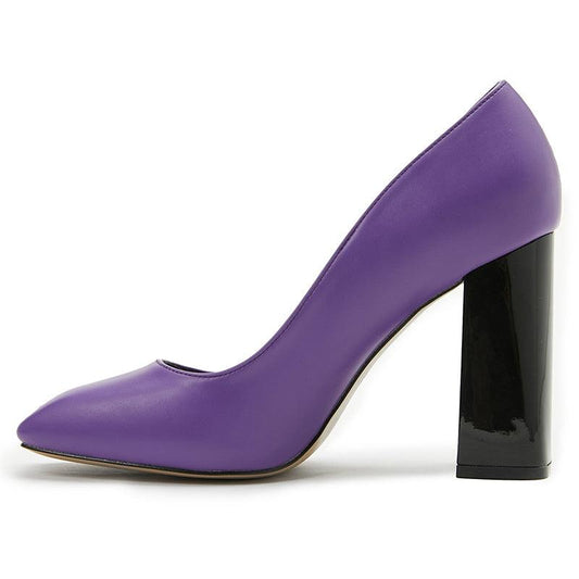 Classic Pump Square Toe Soft Women's Shoes - SteelBlue