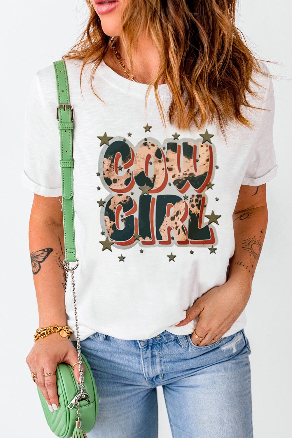 COWGIRL Graphic Tee Shirt - SteelBlue