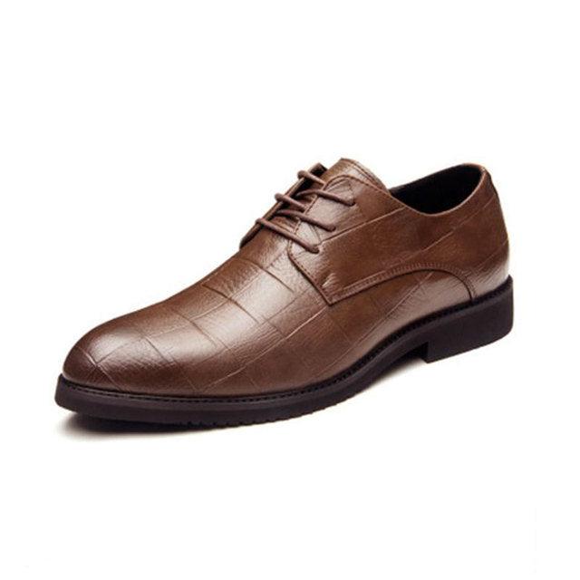 Thick-soled Laced Up Men's Shoes