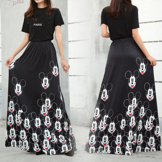 Women's Mickey Mouse Long Skirt - SteelBlue & Co.
