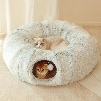 2 In 1 Round Tunnel Cat Beds - SteelBlue & Co.
