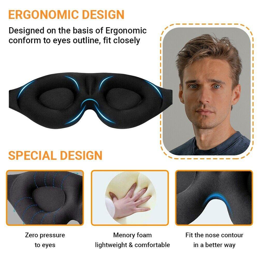 2 Pack Travel 3D Eye Mask - SteelBlue & Co.
