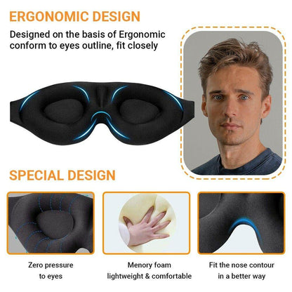 2 Pack Travel 3D Eye Mask - SteelBlue & Co.