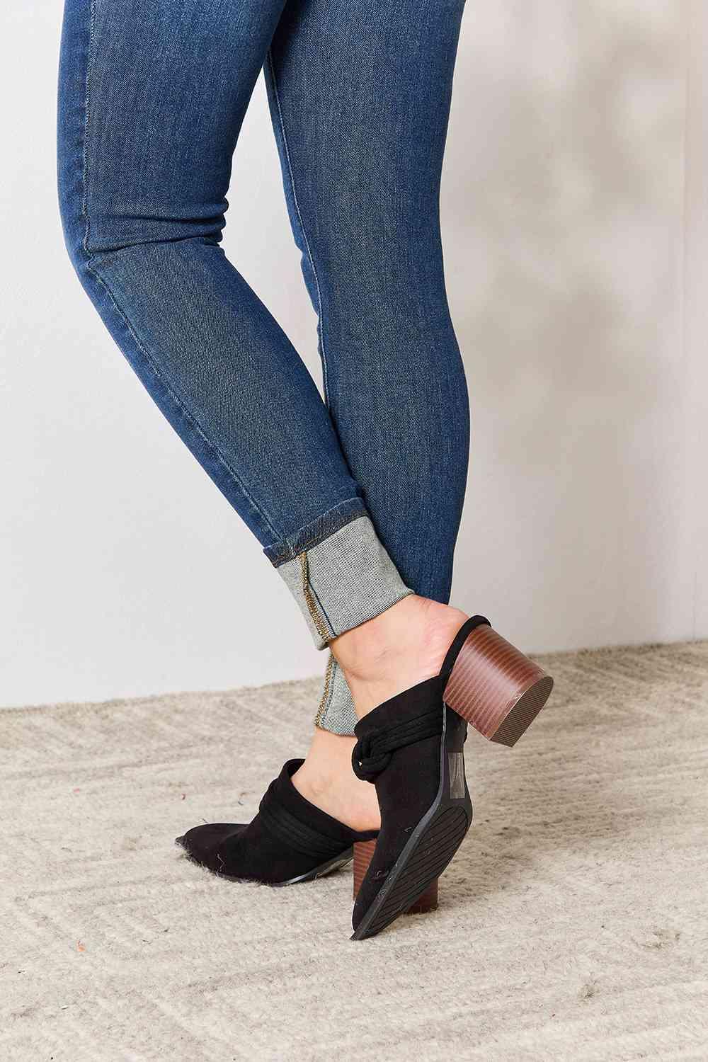 East Lion Corp Pointed-Toe Braided Trim Mules - SteelBlue & Co.