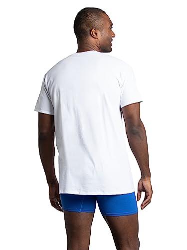 Fruit of the Loom Men's Stay Tucked Crew T-Shirt - Large - White (Pack of 6) - SteelBlue & Co.