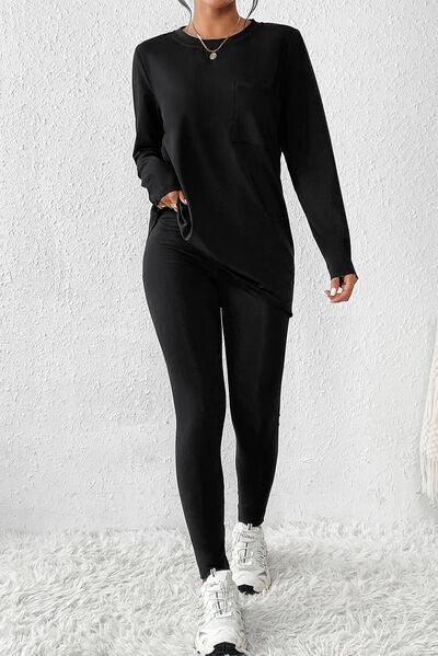 Long Sleeve Top and Skinny Pants Set - SteelBlue & Co.