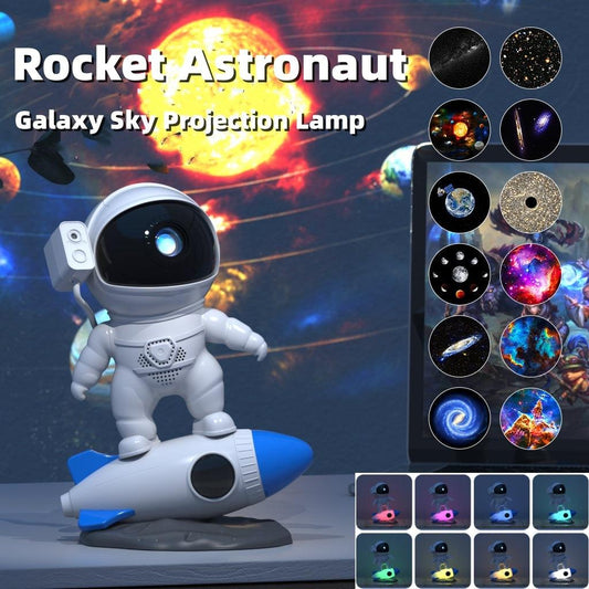Rocket Astronaut Sky Projector Lamp - SteelBlue & Co.