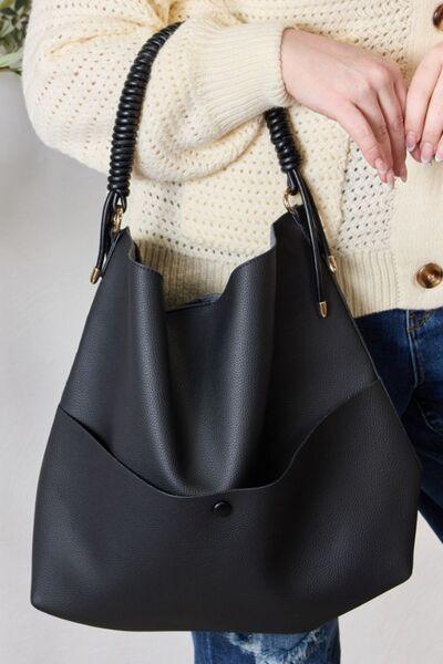 SHOMICO Vegan Leather Handbag with Pouch - SteelBlue & Co.
