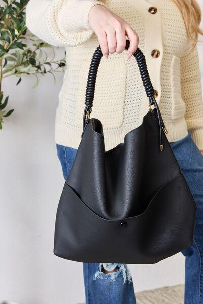 SHOMICO Vegan Leather Handbag with Pouch - SteelBlue & Co.