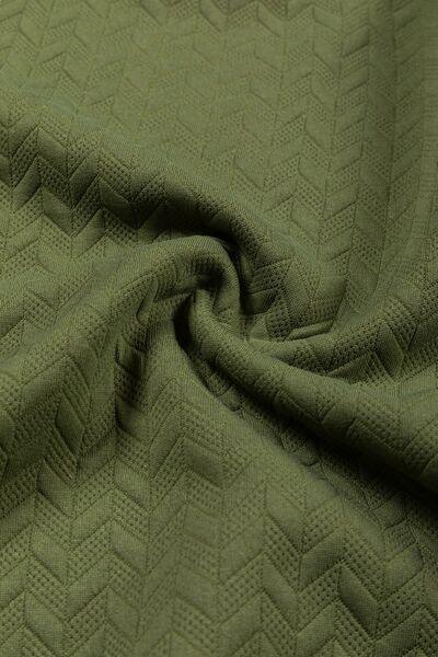 Texture Round Neck Long Sleeve Sweatshirt - SteelBlue & Co.
