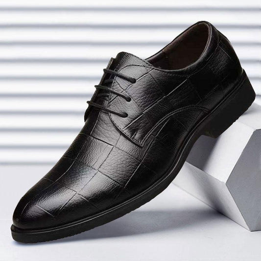 Thick-soled Laced Up Men's Shoes