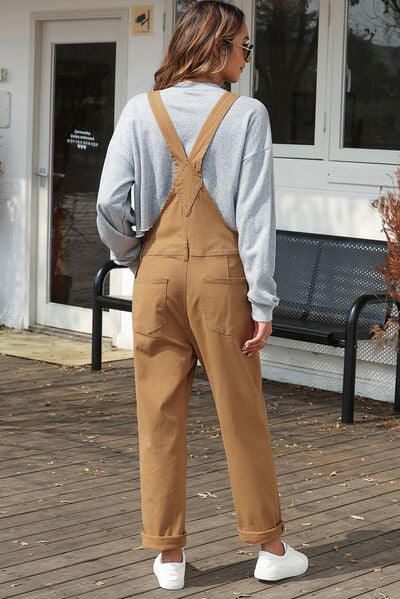 Wide Strap Buttoned Straight Overalls - SteelBlue & Co.
